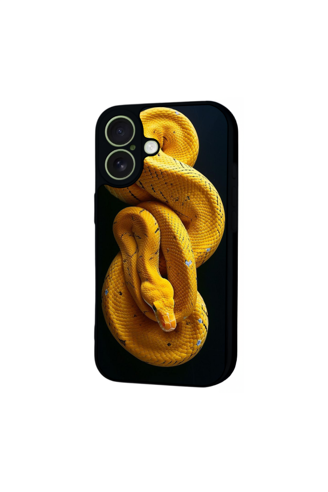 iPhone 17 Uyumlu Yılan Tasarımlı Glossy Premium Kılıf