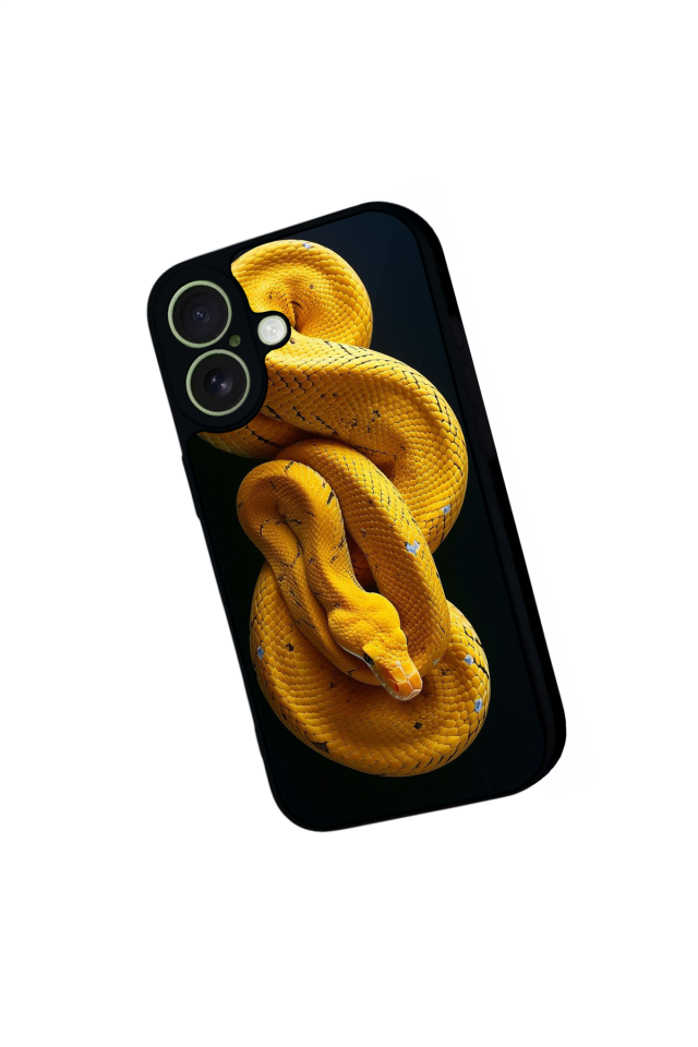 iPhone 17 Uyumlu Yılan Tasarımlı Glossy Premium Kılıf