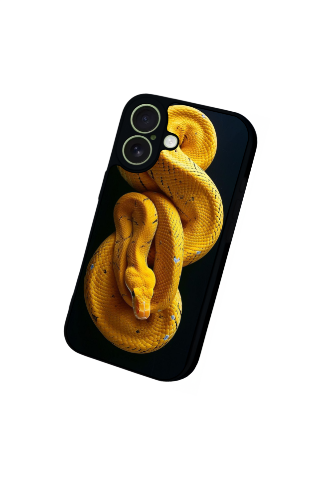 iPhone 17 Uyumlu Yılan Tasarımlı Glossy Premium Kılıf