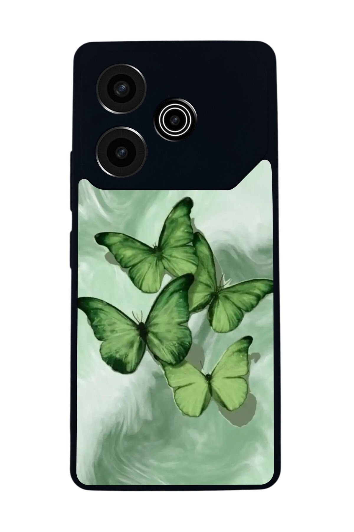 Tecno Pova 6 Uyumlu Kelebek Tasarımlı Glossy Premium Kılıf