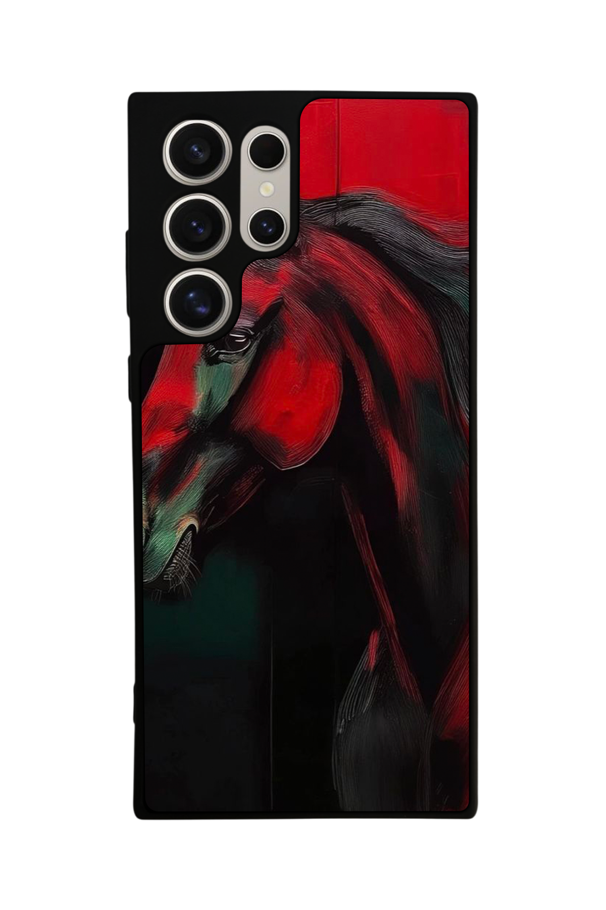 Samsung Galaxy S22 Ultra Uyumlu At Horse Tasarımlı Glossy Premium Kılıf