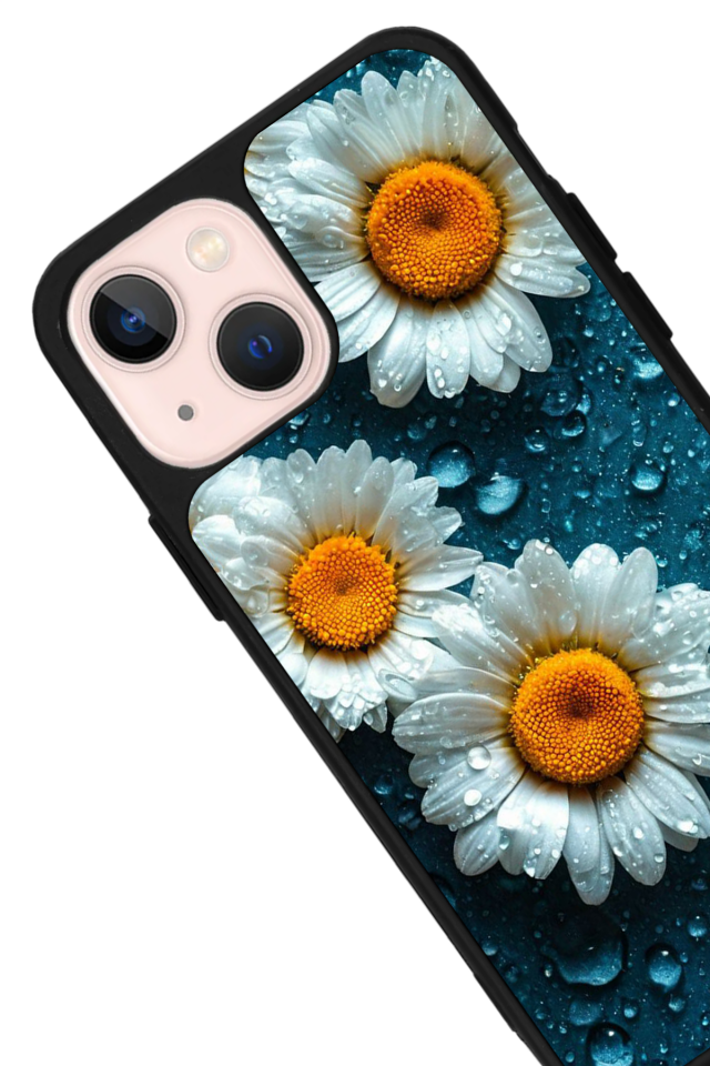 iPhone 15 Uyumlu Cicek Tasarımlı Glossy Premium Kılıf