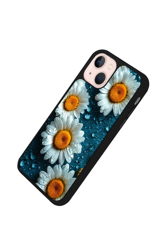 iPhone 15 Uyumlu Cicek Tasarımlı Glossy Premium Kılıf