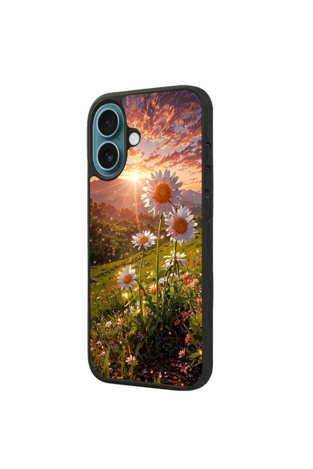 iPhone 16 Plus Uyumlu Cicek Tasarımlı Glossy Premium Kılıf