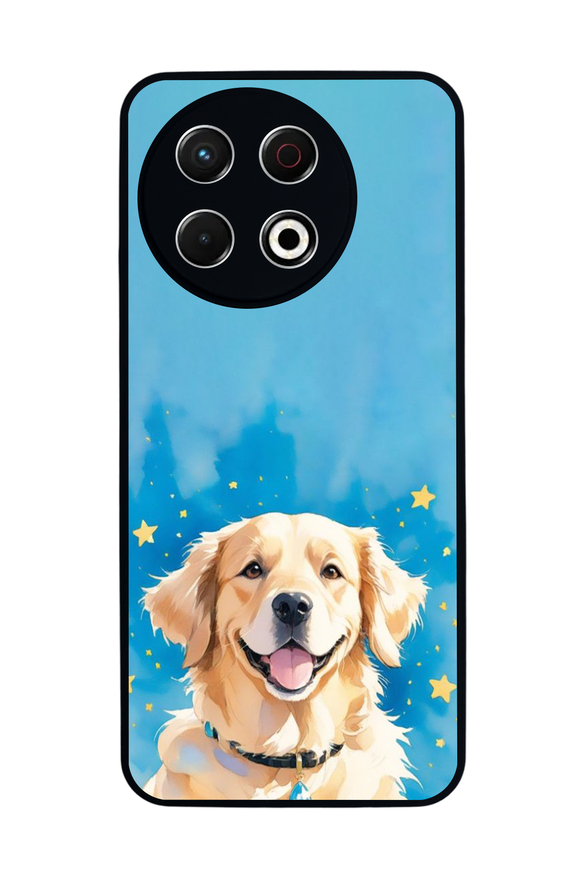 Tecno Spark 30 Pro Uyumlu Golden Kopek Tasarımlı Glossy Premium Kılıf