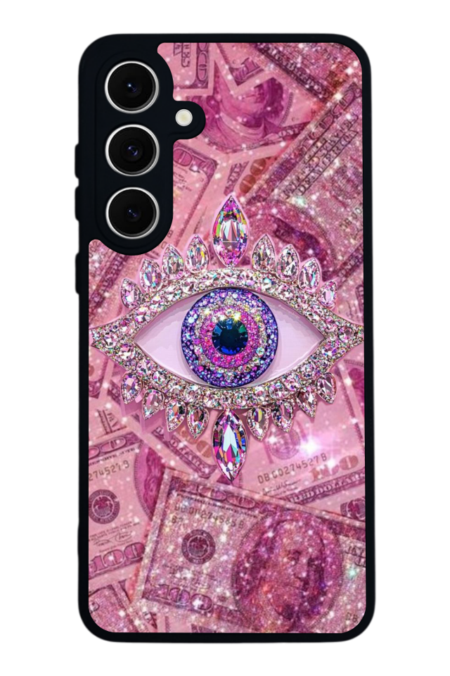 Samsung Galaxy S24 FE Uyumlu Göz Tasarımlı Glossy Premium Kılıf