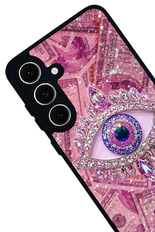 Samsung Galaxy S24 FE Uyumlu Göz Tasarımlı Glossy Premium Kılıf