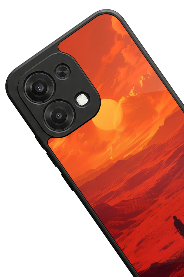 Oppo A6 Pro Uyumlu Güneş Tasarımlı Glossy Premium Kılıf