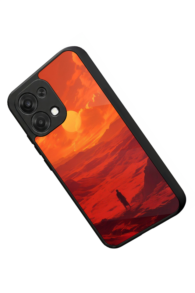 Oppo A6 Pro Uyumlu Güneş Tasarımlı Glossy Premium Kılıf