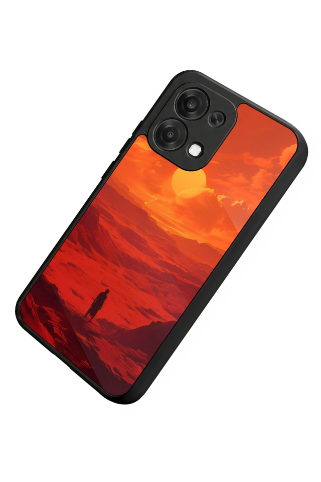 Oppo A6 Pro Uyumlu Güneş Tasarımlı Glossy Premium Kılıf