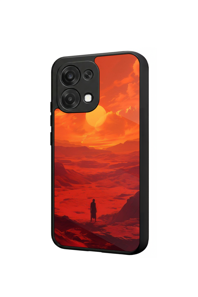 Oppo A6 Pro Uyumlu Güneş Tasarımlı Glossy Premium Kılıf