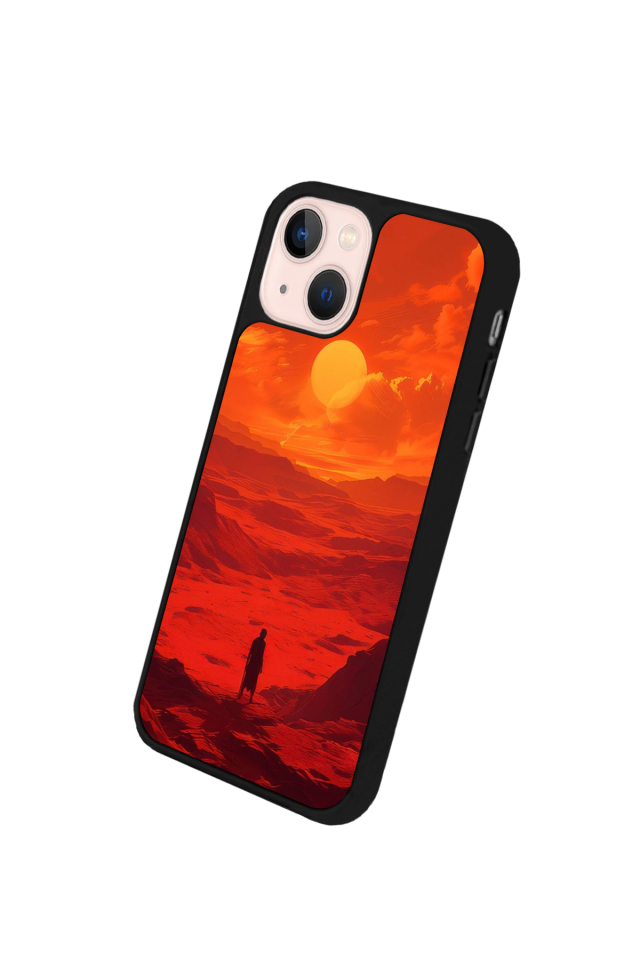 iPhone 13 Mini Uyumlu Güneş Tasarımlı Glossy Premium Kılıf