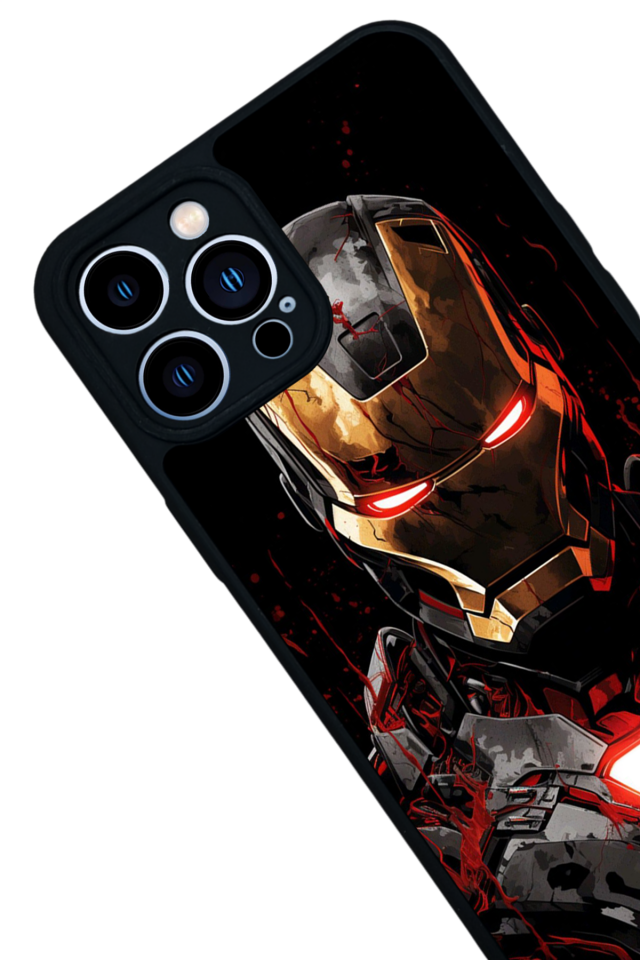 iPhone 13 Pro Max Uyumlu  Iron Man ( Demir Adam ) Tasarımlı Glossy Premium Kılıf