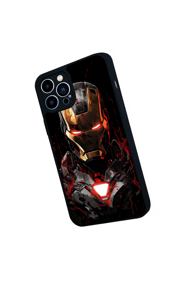 iPhone 13 Pro Max Uyumlu  Iron Man ( Demir Adam ) Tasarımlı Glossy Premium Kılıf