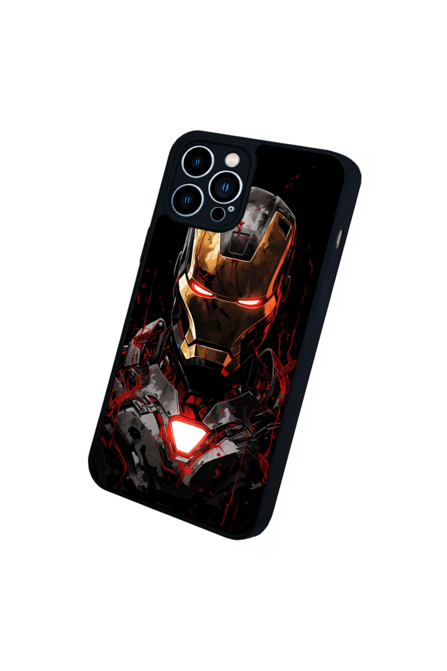 iPhone 13 Pro Max Uyumlu  Iron Man ( Demir Adam ) Tasarımlı Glossy Premium Kılıf