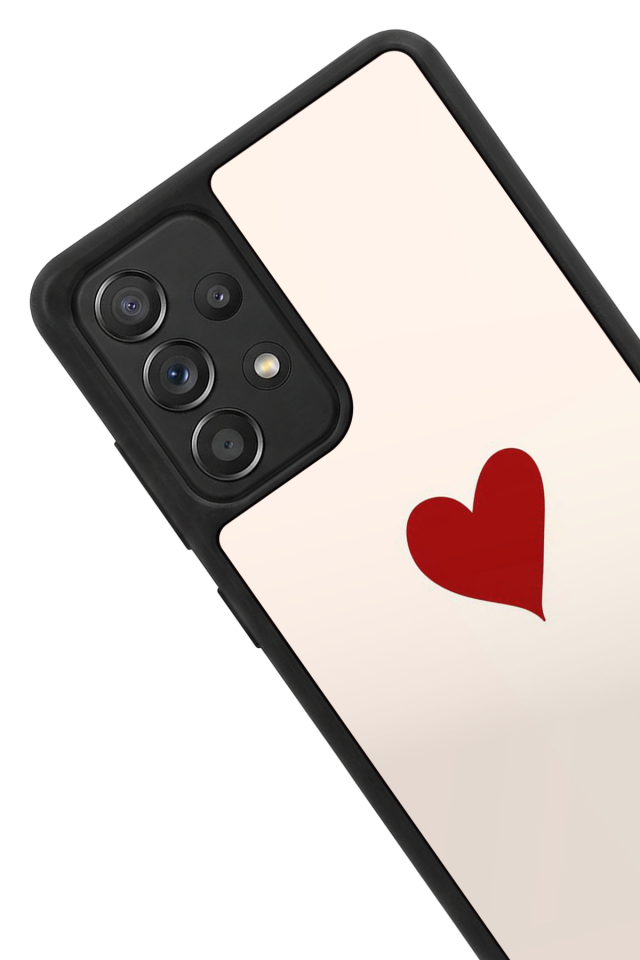 Samsung Galaxy A72 Uyumlu Kalp Love Tasarımlı Glossy Premium Kılıf