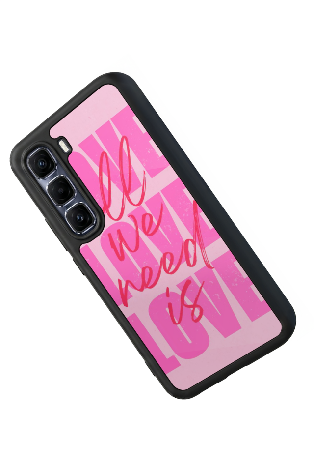 Infinix Hot 60 Pro Plus Uyumlu Love Tasarımlı Glossy Premium Kılıf