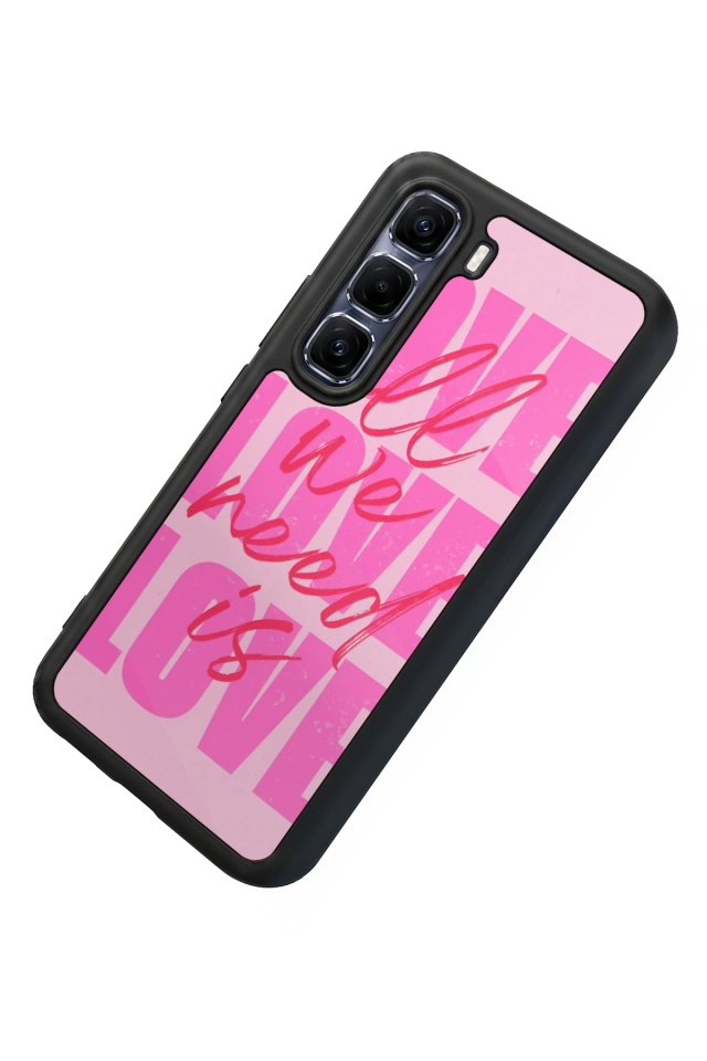 Infinix Hot 60 Pro Plus Uyumlu Love Tasarımlı Glossy Premium Kılıf