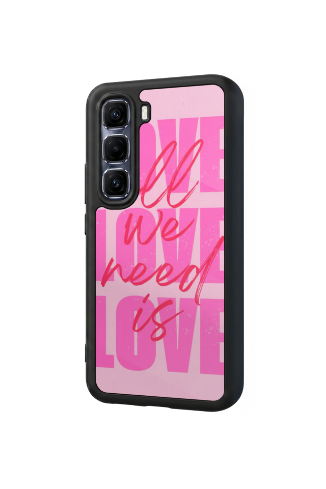 Infinix Hot 60 Pro Plus Uyumlu Love Tasarımlı Glossy Premium Kılıf