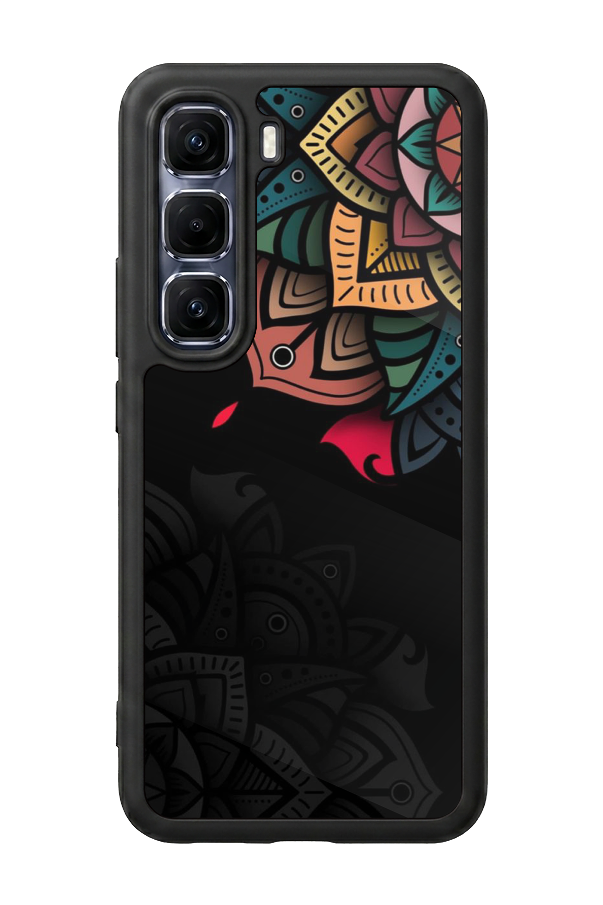 Infinix Hot 60 Pro Plus Uyumlu Mandala Tasarımlı Glossy Premium Kılıf