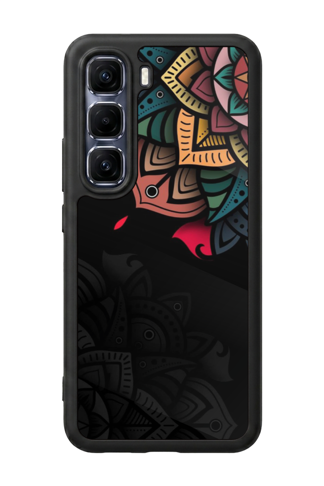 Infinix Hot 60 Pro Plus Uyumlu Mandala Tasarımlı Glossy Premium Kılıf
