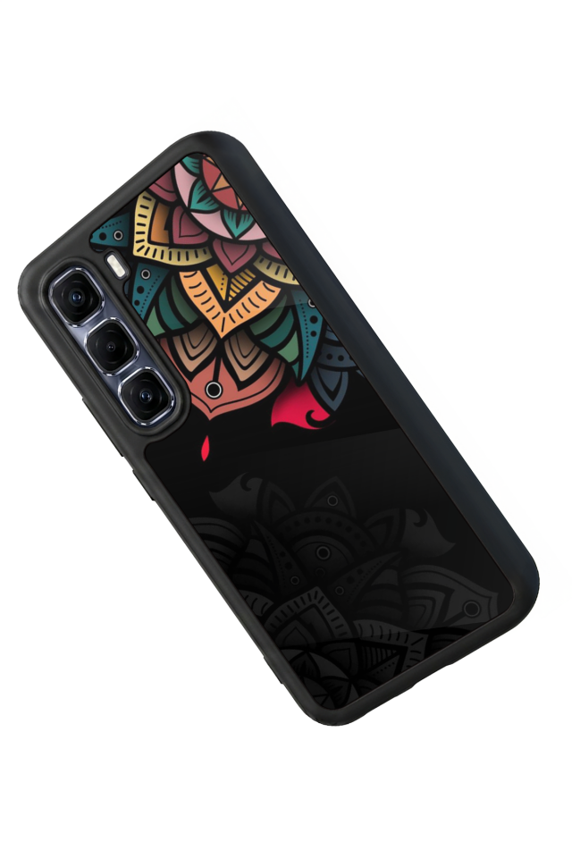 Infinix Hot 60 Pro Plus Uyumlu Mandala Tasarımlı Glossy Premium Kılıf