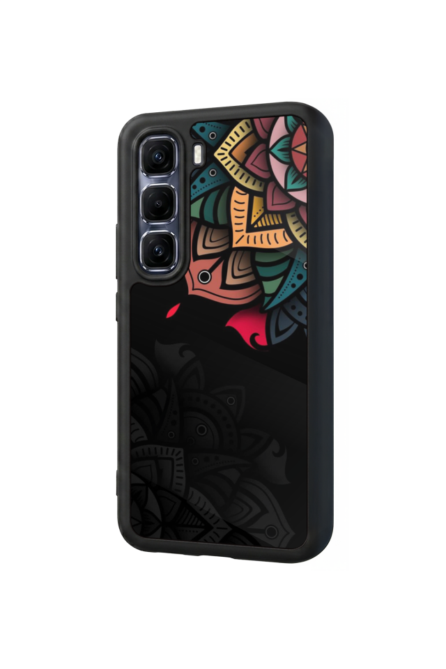 Infinix Hot 60 Pro Plus Uyumlu Mandala Tasarımlı Glossy Premium Kılıf