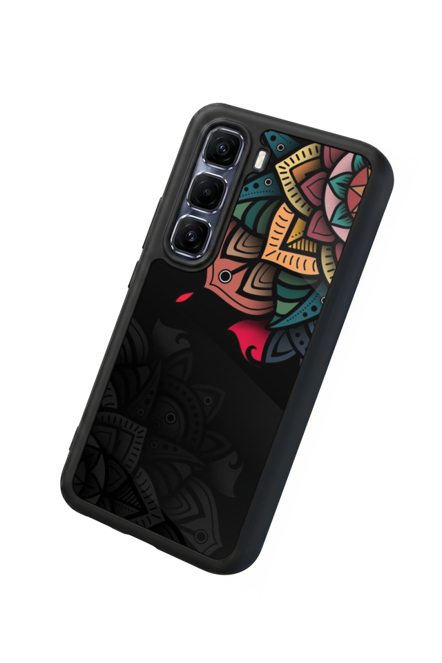 Infinix Hot 60 Pro Plus Uyumlu Mandala Tasarımlı Glossy Premium Kılıf