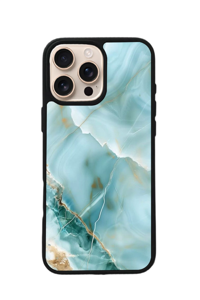 iPhone 15 Pro Uyumlu Mermer Marble Tasarımlı Glossy Premium Kılıf