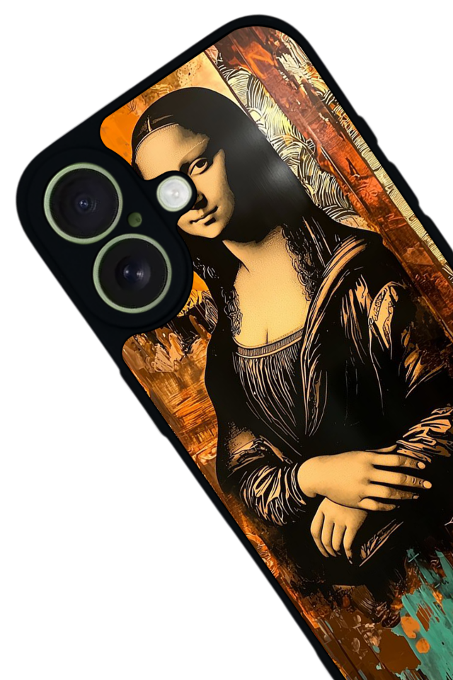 iPhone 17 Uyumlu Monalisa Tasarımlı Glossy Premium Kılıf