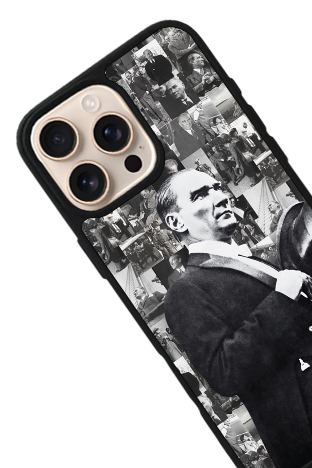 iPhone 15 Pro Max Uyumlu Mustafa Kemal Ataturk Tasarımlı Glossy Premium Kılıf