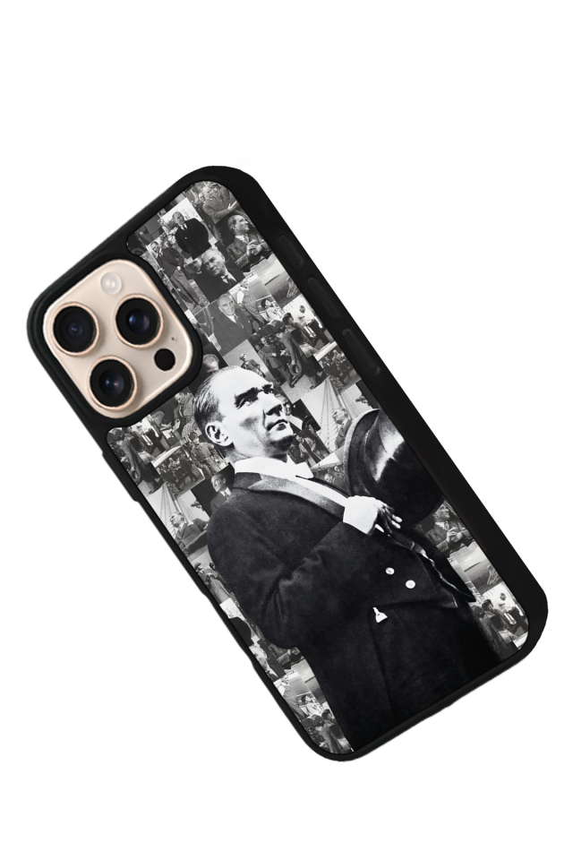 iPhone 15 Pro Max Uyumlu Mustafa Kemal Ataturk Tasarımlı Glossy Premium Kılıf