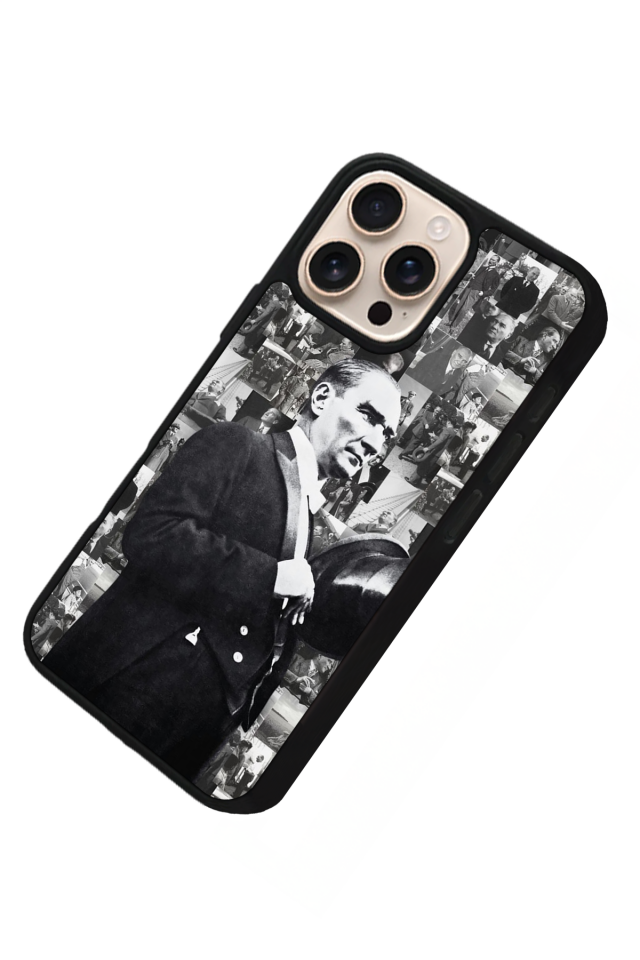 iPhone 15 Pro Max Uyumlu Mustafa Kemal Ataturk Tasarımlı Glossy Premium Kılıf