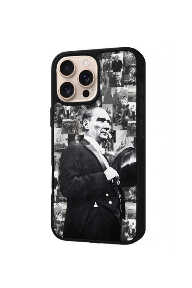 iPhone 15 Pro Max Uyumlu Mustafa Kemal Ataturk Tasarımlı Glossy Premium Kılıf