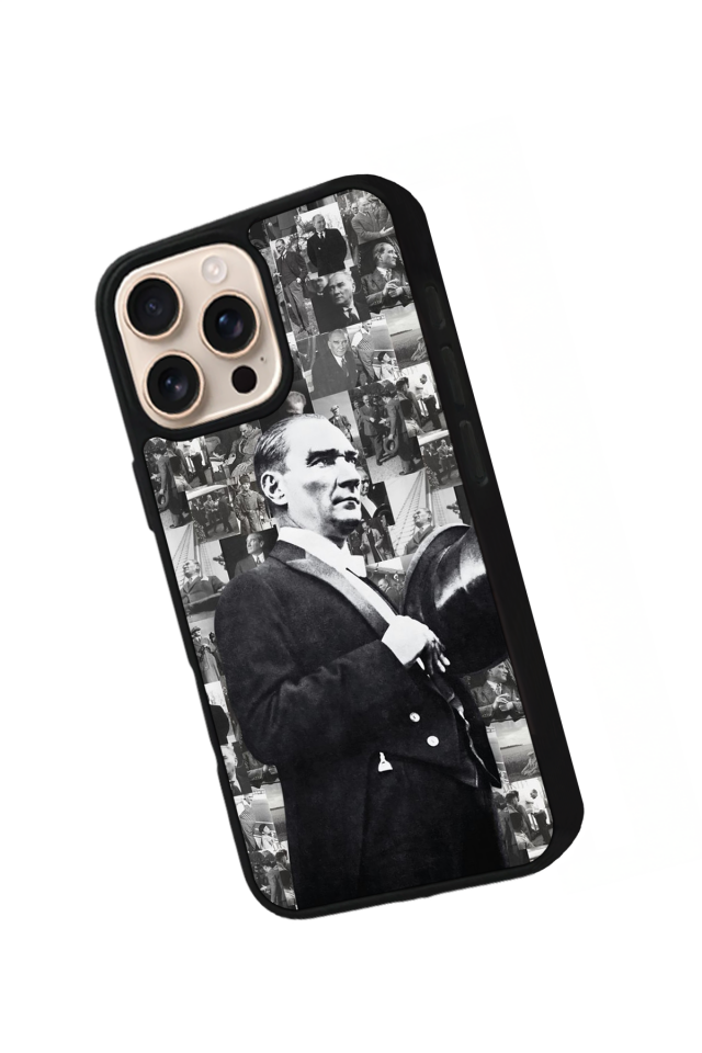iPhone 15 Pro Max Uyumlu Mustafa Kemal Ataturk Tasarımlı Glossy Premium Kılıf