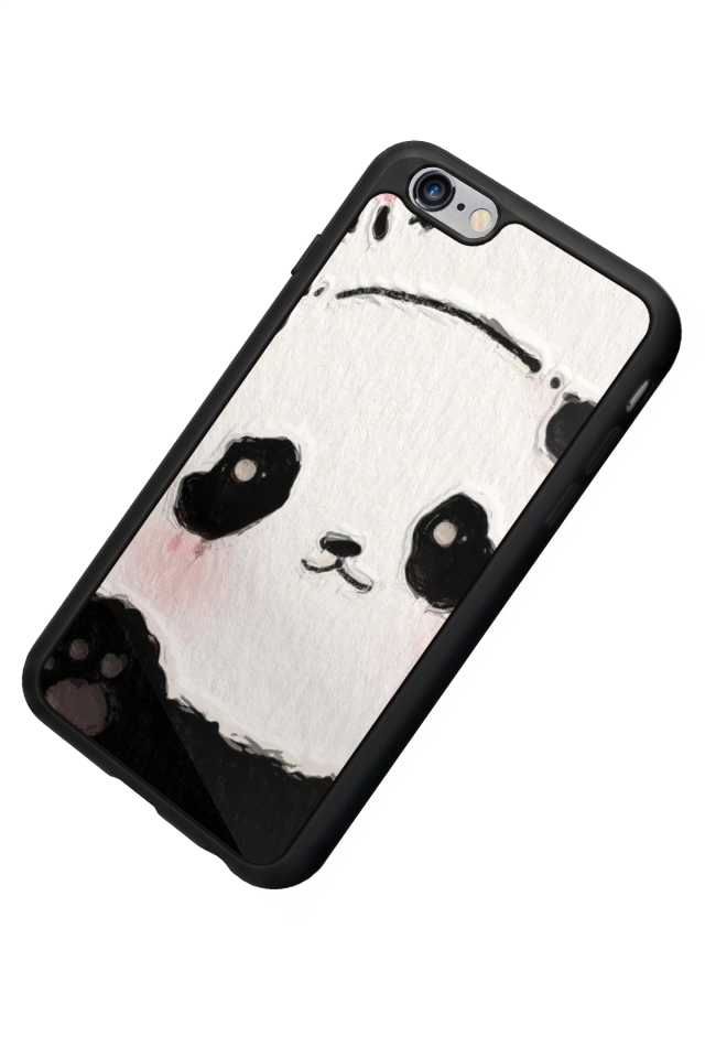 iPhone 6 Plus Uyumlu Panda Tasarımlı Glossy Premium Kılıf