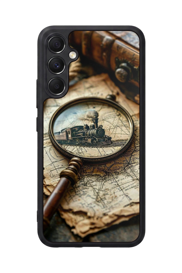 Samsung Galaxy M34 Uyumlu Pusula Tasarımlı Glossy Premium Kılıf