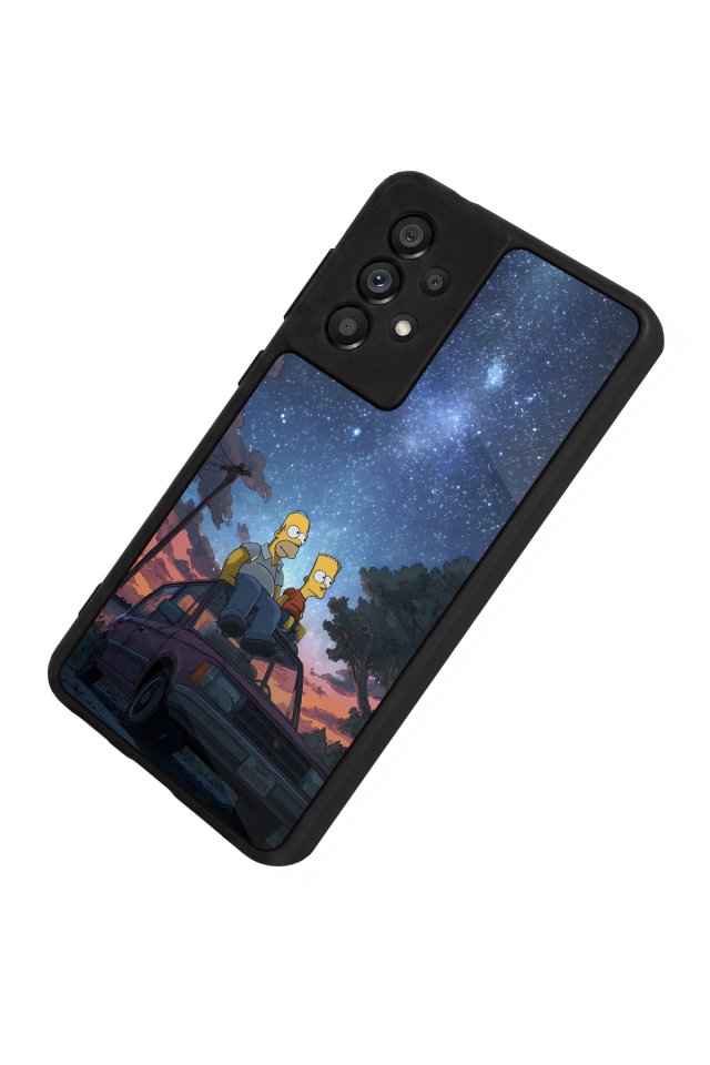 Samsung Galaxy A73 Uyumlu The Simpsons Tasarımlı Glossy Premium Kılıf