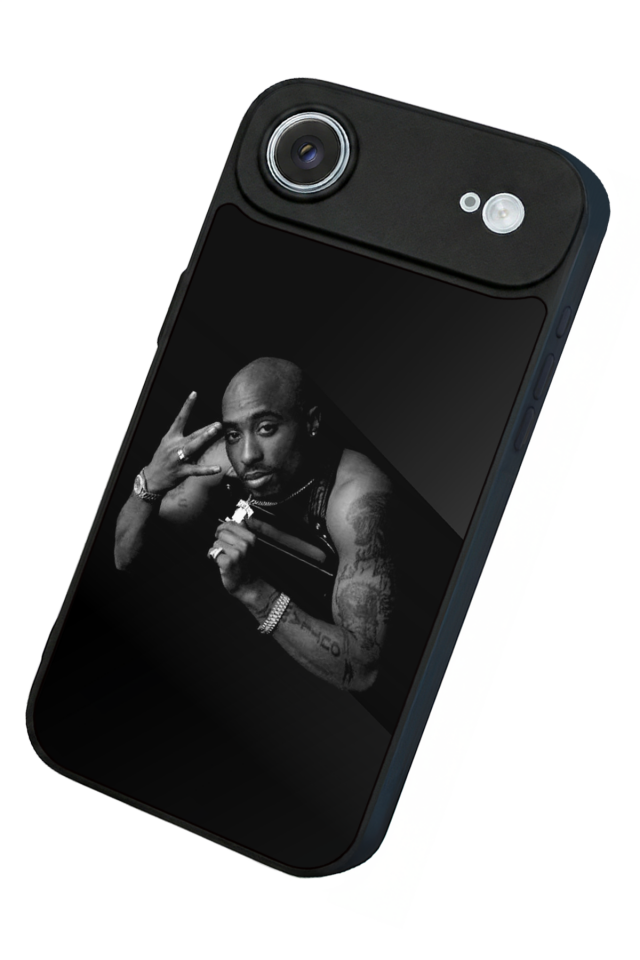 iPhone 17 Air Uyumlu Tupac Tasarımlı Glossy Premium Kılıf