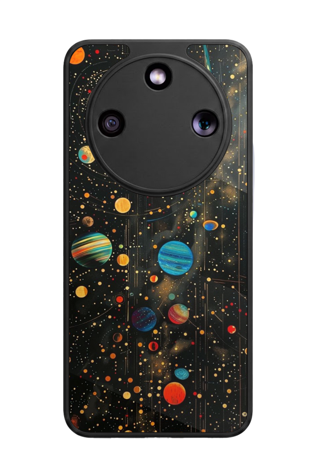 Honor Magic 8 Lite Uyumlu Uzay Tasarımlı Glossy Premium Kılıf