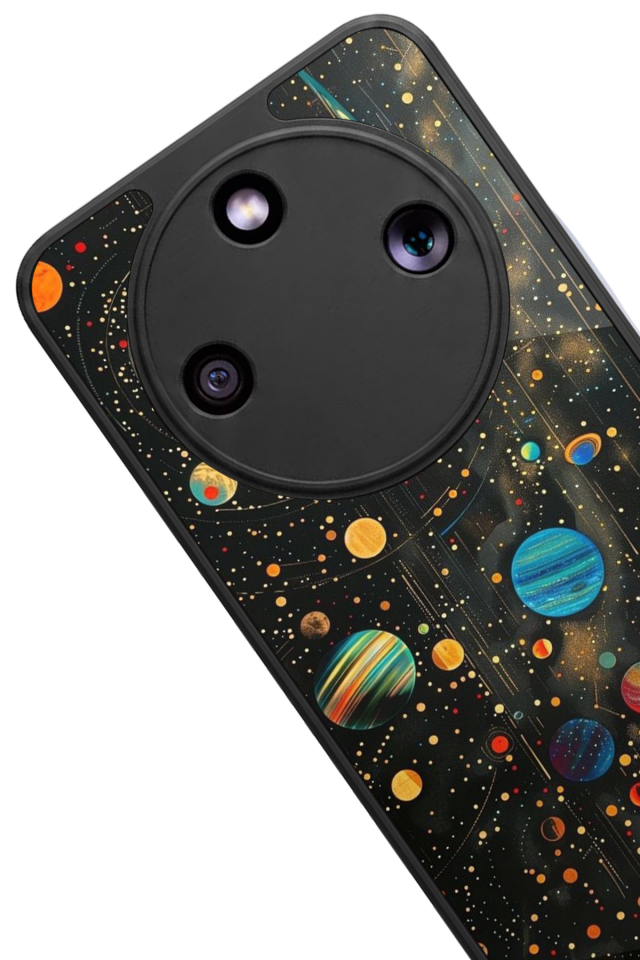 Honor Magic 8 Lite Uyumlu Uzay Tasarımlı Glossy Premium Kılıf