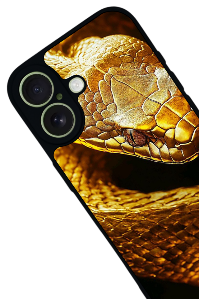 iPhone 17 Uyumlu Yılan Tasarımlı Glossy Premium Kılıf