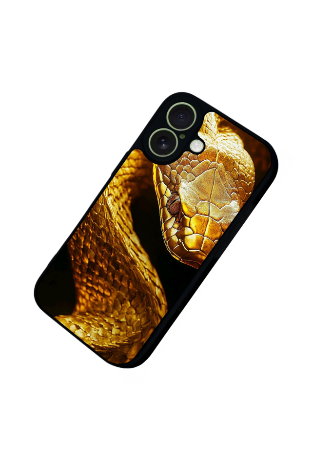 iPhone 17 Uyumlu Yılan Tasarımlı Glossy Premium Kılıf