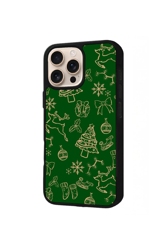 iPhone 14 Pro Uyumlu Yilbasi Christmas Tasarımlı Glossy Premium Kılıf