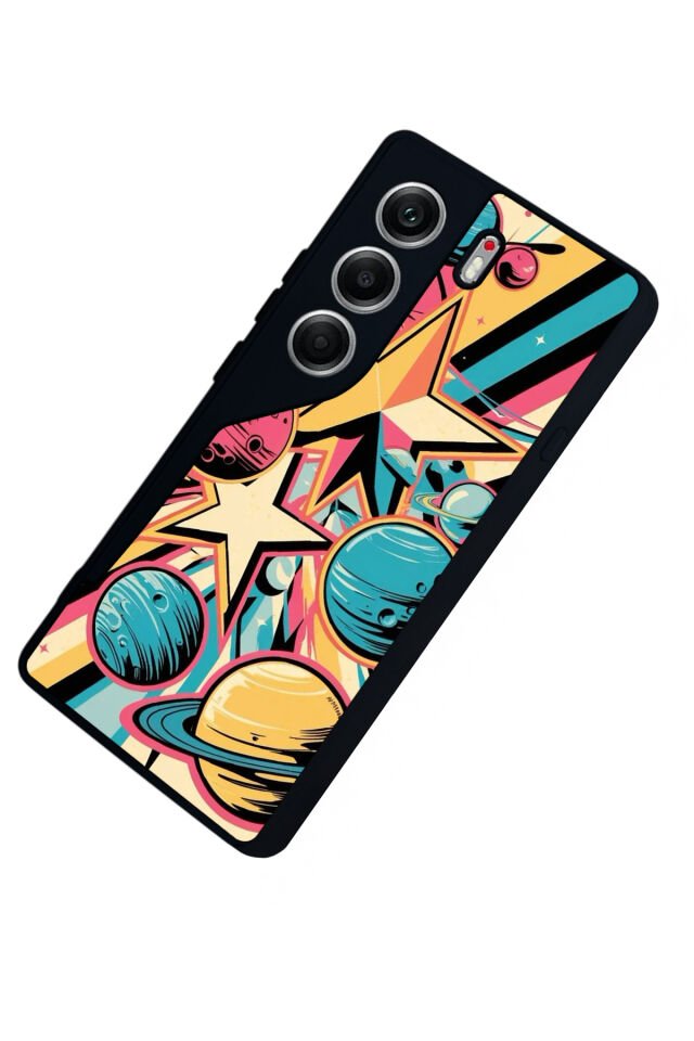 Tecno Camon 40 Uyumlu Uzay Tasarımlı Glossy Premium Kılıf