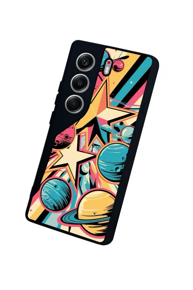 Tecno Camon 40 Uyumlu Uzay Tasarımlı Glossy Premium Kılıf
