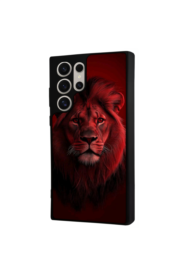 Samsung Galaxy S23 Ultra Uyumlu Aslan Tasarımlı Glossy Premium Kılıf