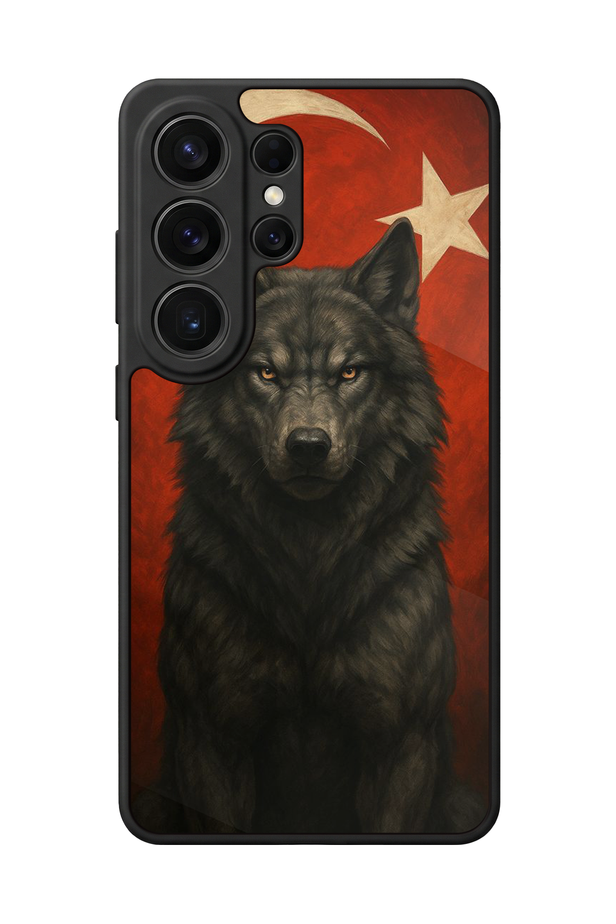 Samsung Galaxy S26 Ultra Uyumlu Bozkurt Tasarımlı Glossy Premium Kılıf