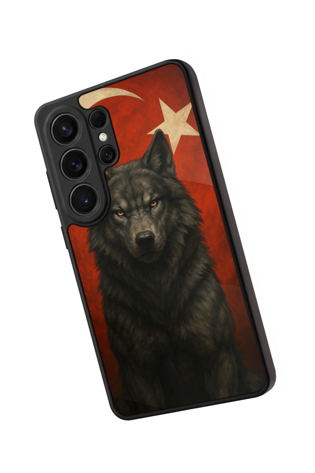 Samsung Galaxy S26 Ultra Uyumlu Bozkurt Tasarımlı Glossy Premium Kılıf