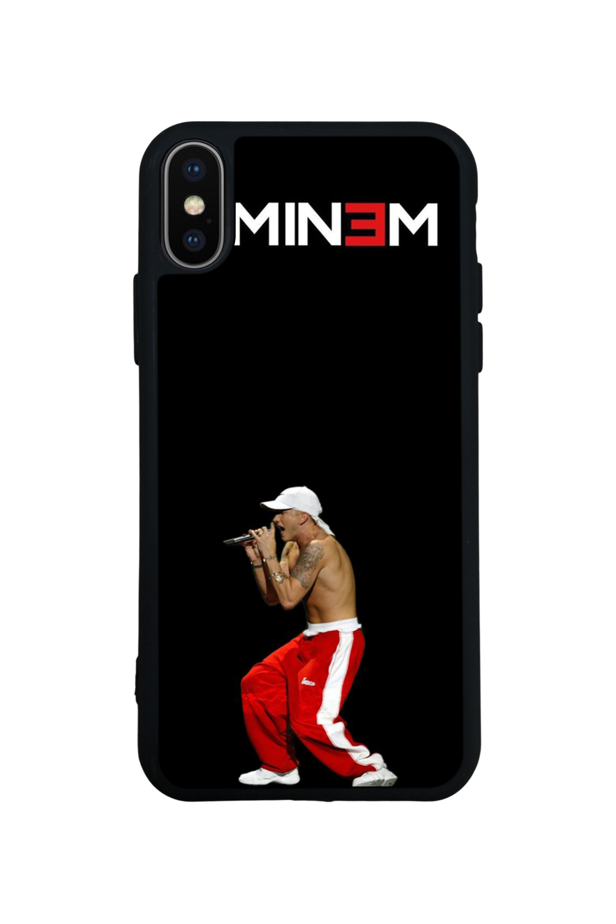 iPhone X/ XS Uyumlu Eminem Tasarımlı Glossy Premium Kılıf